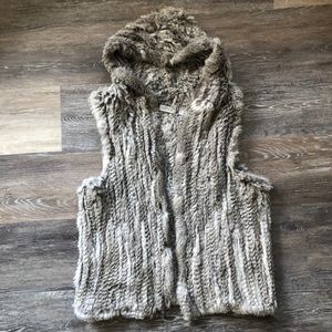 Barney’s New York Real Rabbit Fur Vest